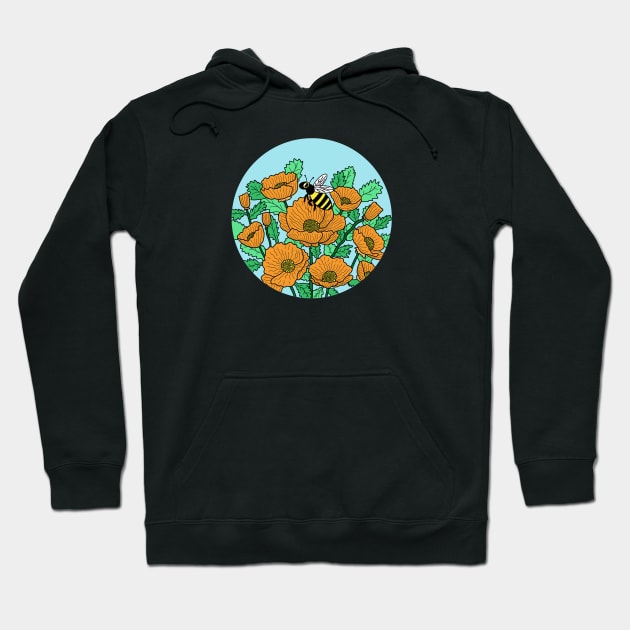 California Poppies Hoodie by Jelly Studio Co.